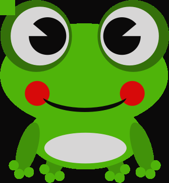 Animated Frog Clipart Animated Frog Clipart - Cute Cartoon Frog (335x361)