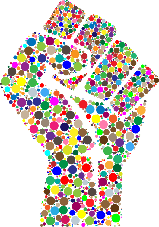 All Photo Png Clipart - Colorful Fist (527x749)
