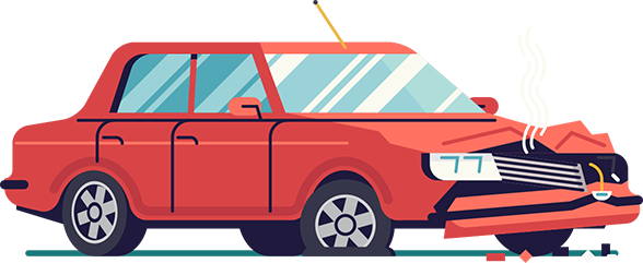 Free Download Car Crash Flat Design Clipart Car Traffic - Drinking And Driving Crashes Cartoons (588x241)