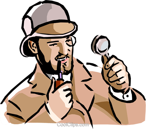 Investigator Royalty Free Vector Clip Art Illustration - Detective Images Clip Art (480x427)