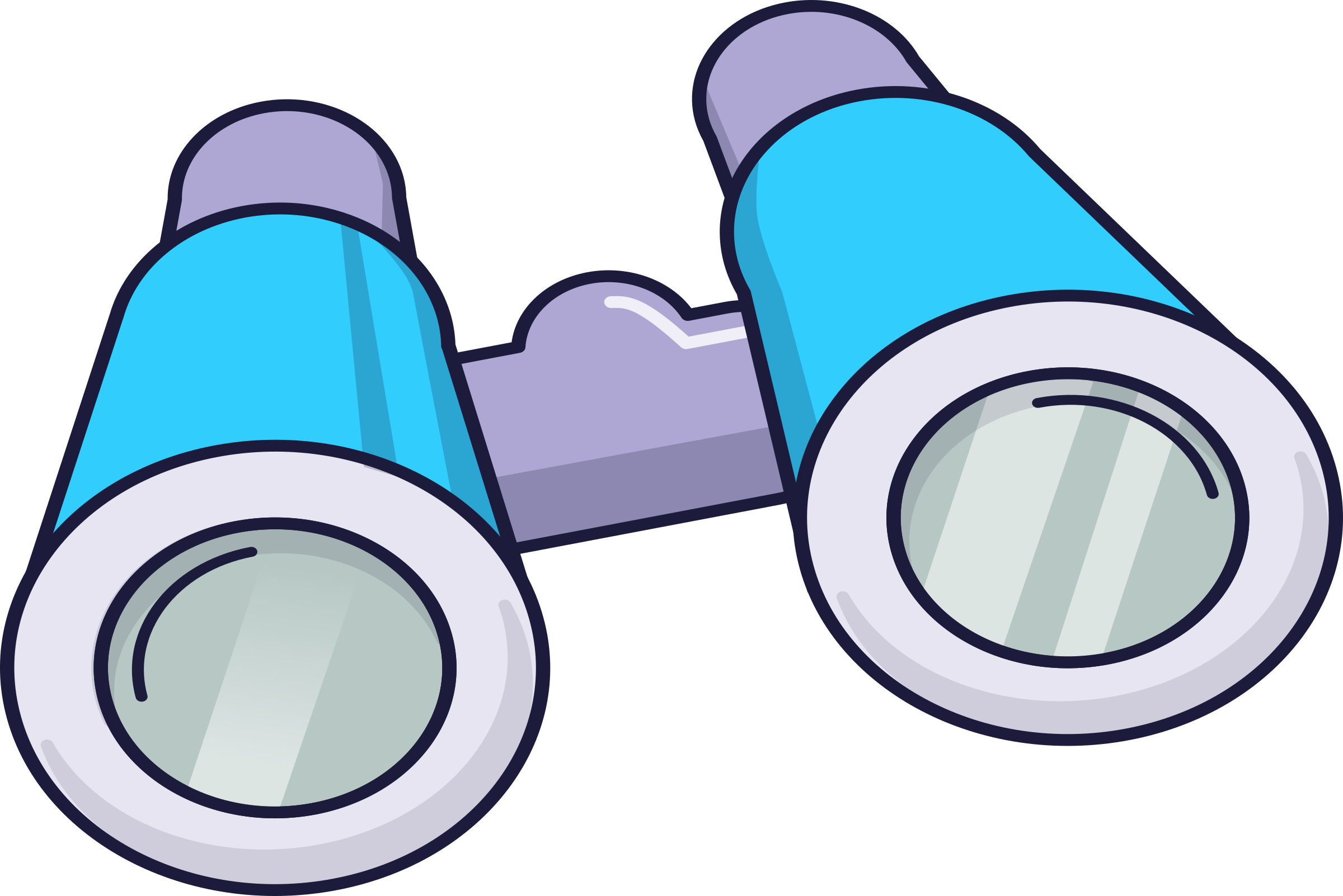 Cartoon Binoculars Purple User Medium - Clip Art Binoculars Cartoon (2400x1603)