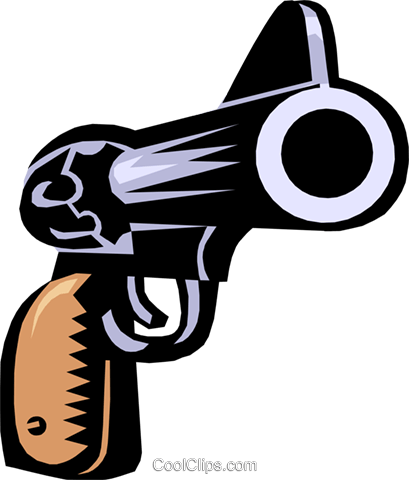 Hand Gun Royalty Free Vector Clip Art Illustration - Mattel Bounce-off (409x480)