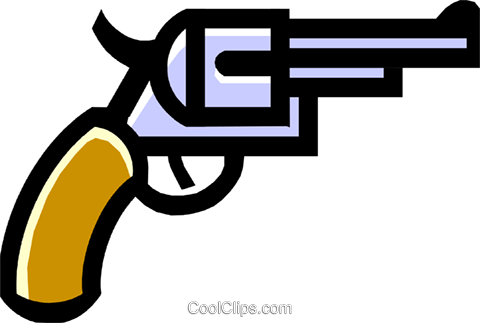 Hand Gun Royalty Free Vector Clip Art Illustration - Pistool Plaatje (480x323)