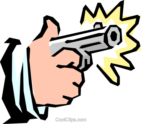 Handguns Royalty Free Vector Clip Art Illustration - Handguns Royalty Free Vector Clip Art Illustration (480x420)
