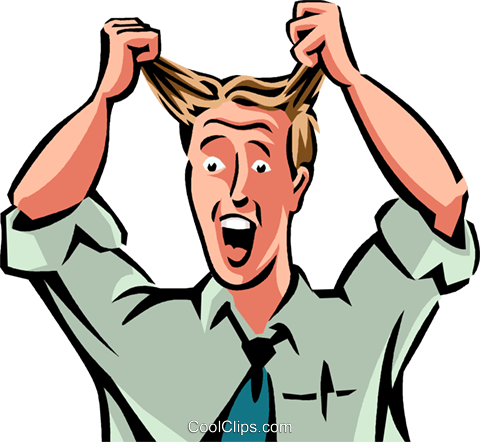 Frustration Royalty Free Vector Clip Art Illustration - Vector Graphics (480x442)