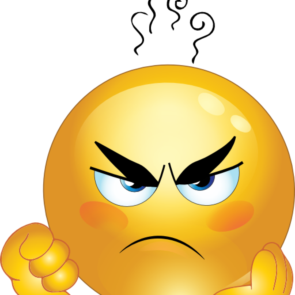 Free Emoticons Clipart Free Emoticons Frustration Encode - Grumpy Face Emoji (1024x1024)