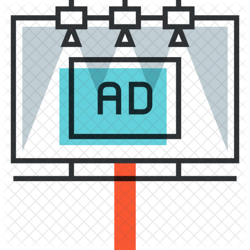 Billboard Icon Png Clip Art Royalty Free Library - Billboard Ad Icon Png (512x512)