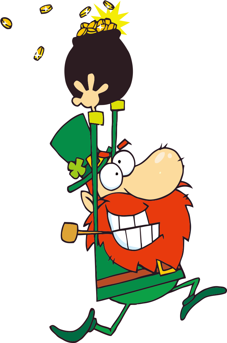 Clipart Beard Clipart Leprechaun - Leprechaun Running (969x1220)