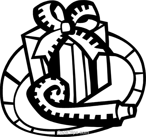 Birthday Gift With A Noise Maker Royalty Free Vector - Birthday Gift With A Noise Maker Royalty Free Vector (480x452)