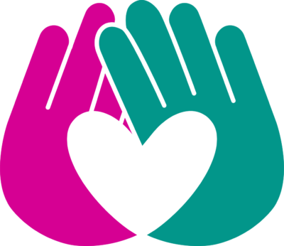 Rise Up Against Bullying - Two Hands Making A Heart Logo (400x346)