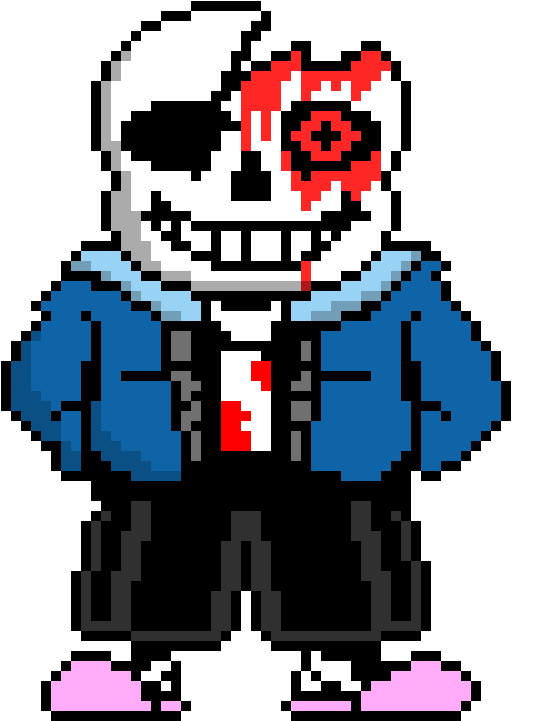 Horror Sans - Edit - Undertale Sans Pixel Art (950x810)