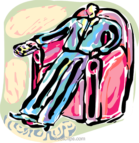 Relaxing At Home Or Cottage Royalty Free Vector Clip - Microcope (465x480)