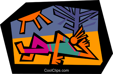 Relaxing Figure Royalty Free Vector Clip Art Illustration - Relaxing Figure Royalty Free Vector Clip Art Illustration (480x313)