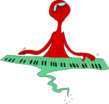 Computer Icons Art Music Piano - Clip Art (357x340)
