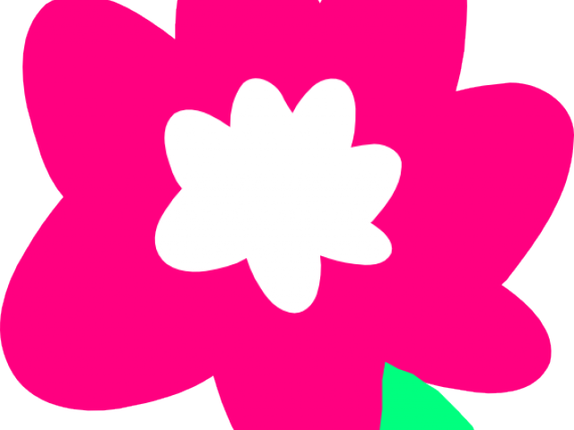 Pink Flower Clipart Realistic Cartoon - Pink Cartoon Flower (640x480)