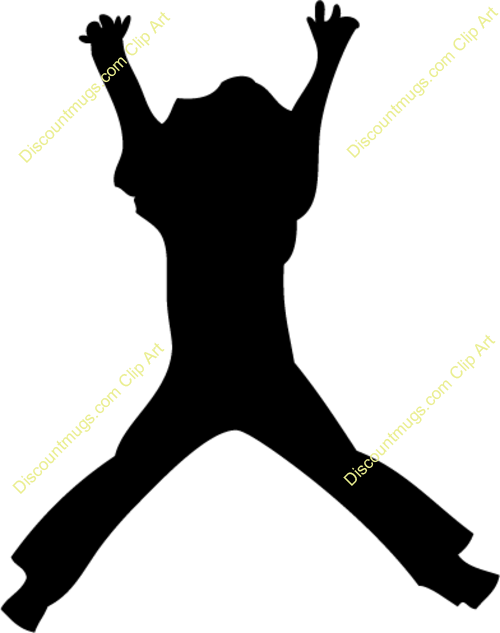 Download Silhouette Clipart Finger Silhouette Clip - Jumping Jack (500x633)