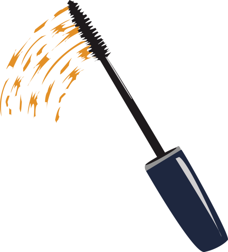 Mascara Vector Clip Art - Mascara Brush Clipart (750x830)