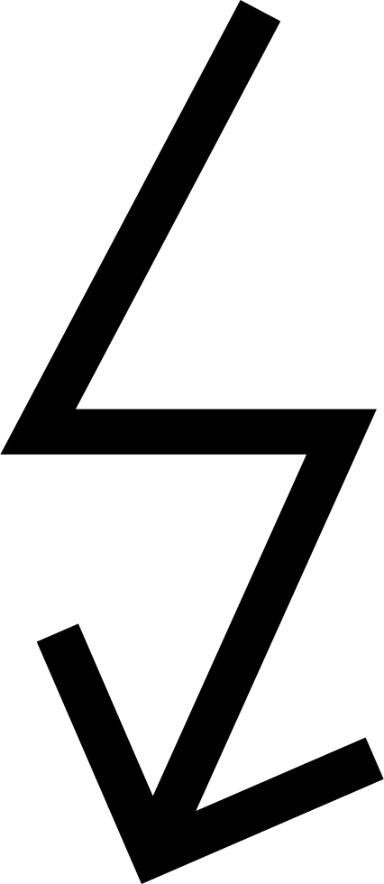 Lightning Arrow Png Clip Art Download - Clip Art (426x980)