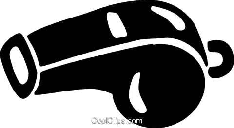Referee Whistles Royalty Free Vector Clip Art Illustration - Whistle (480x263)
