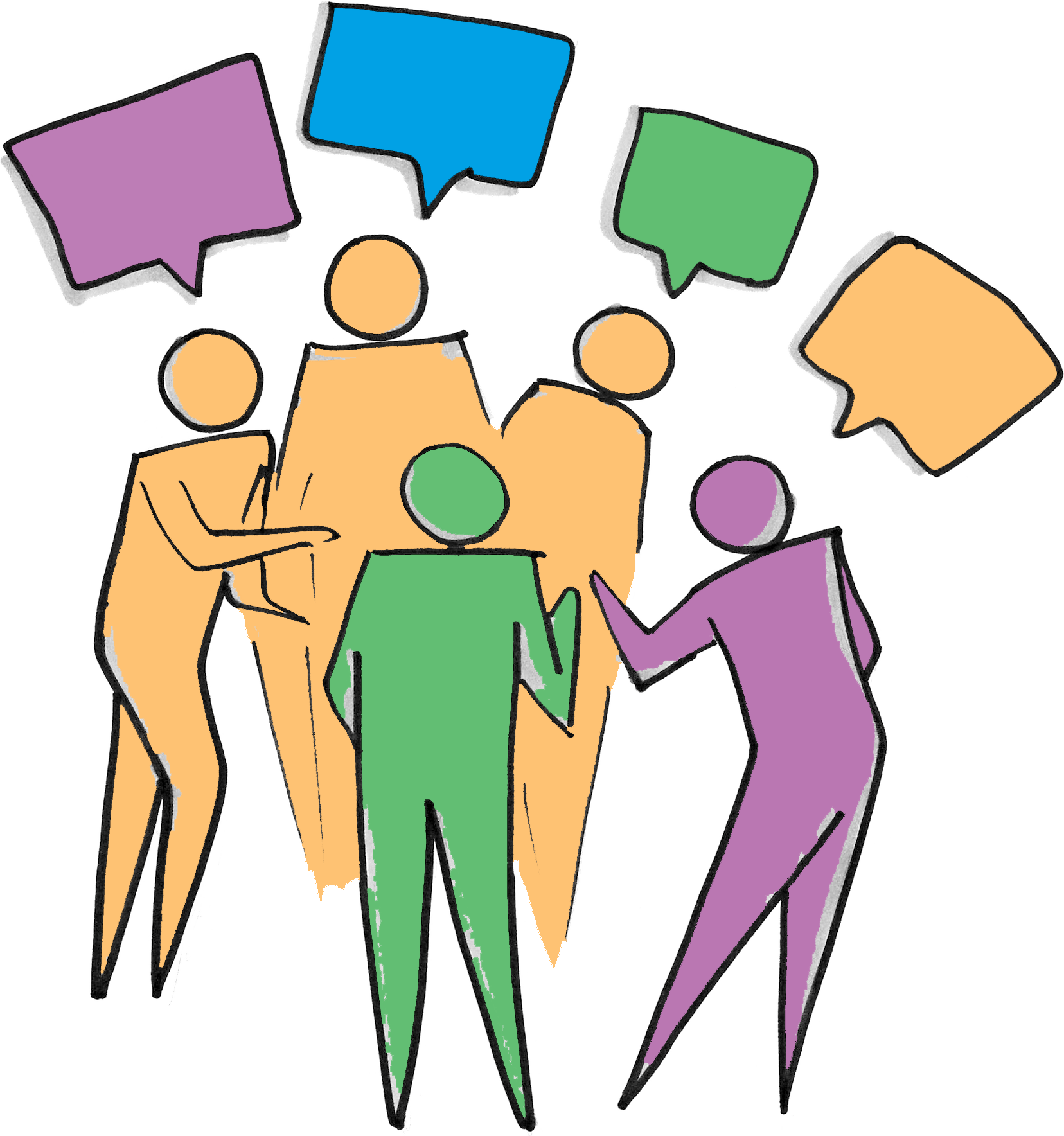 Diversity Clipart Business Group - People Talking Clipart (1656x1768)