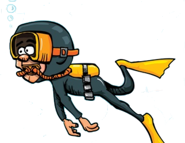 Scuba Diver Cartoon Png (640x480)