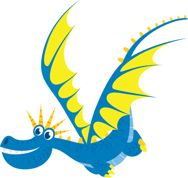 Printables, Clip Art, Knight, Dragons, Flannel, Children's - Flying A Dragon Comforter (personalized) (640x603)