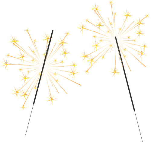 Transparent Sparkler Clip Art (500x471)
