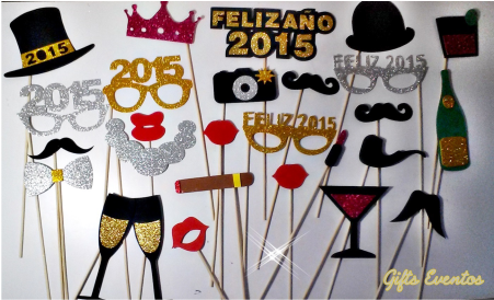 Ideas Para Fiestas, New Years Party, Parties, Printables, - Manualidades Para Fin De Año (451x451)
