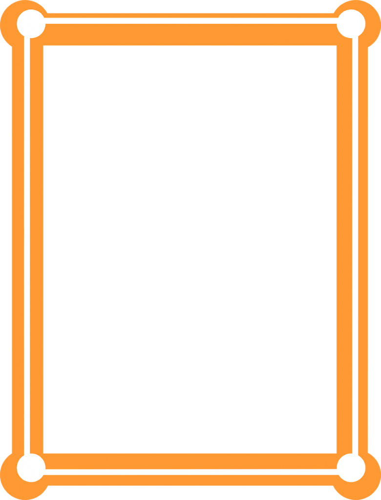 Orange Floral Border Transparent Image1 - Orange Borders And Frames (780x1024)