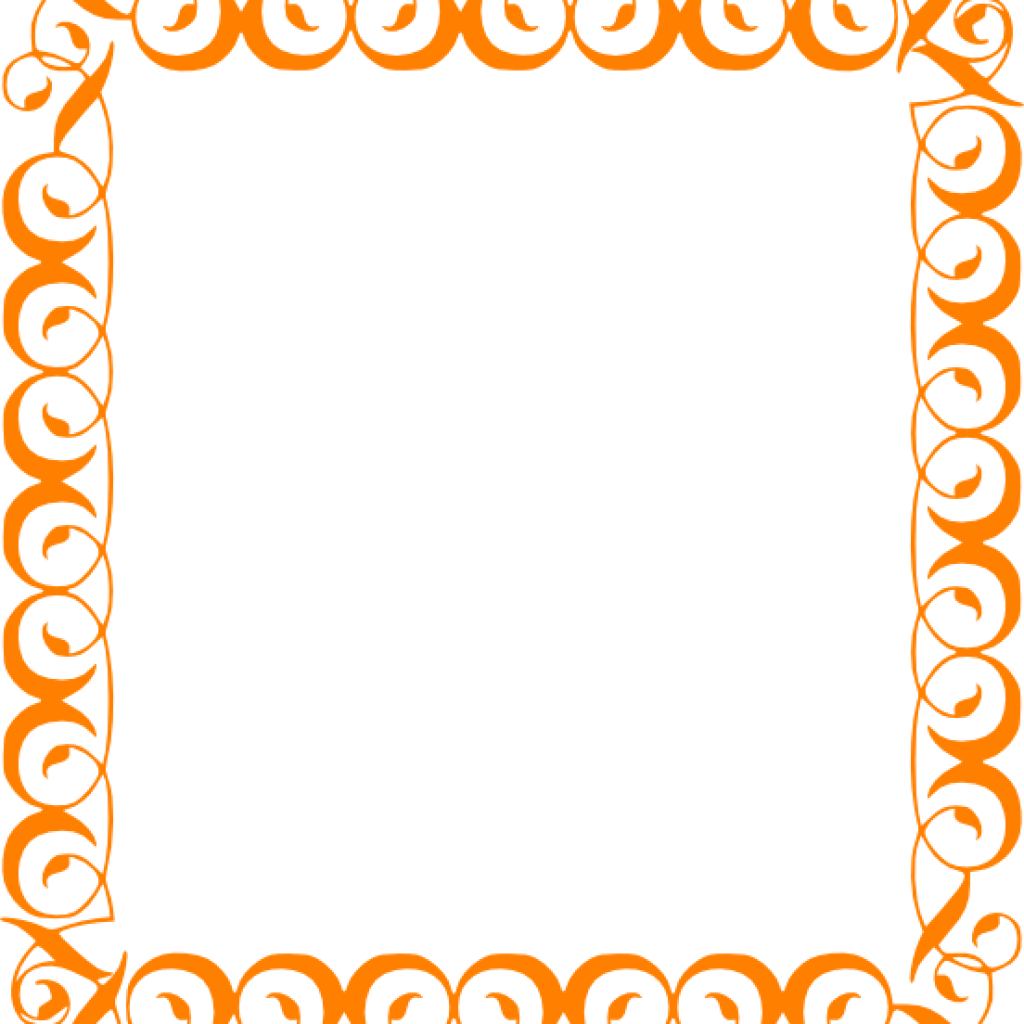 Elegant Border Clipart Orange Elegant Border Clip Art - Girl Scout Border Clip Art Free (1024x1024)