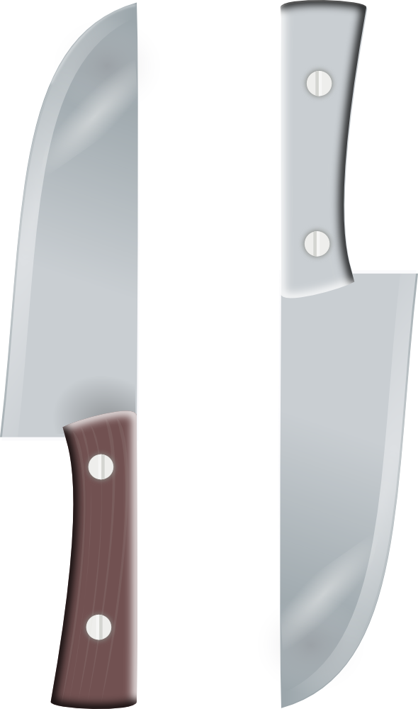 All Photo Png Clipart - Clipart Two Knives (590x1000)