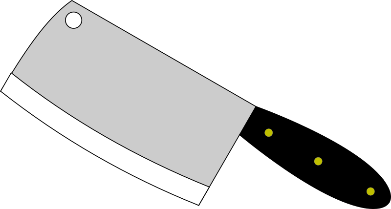 Butcher Knife Cleaver Kitchen Knives - Butcher Knife Png Clip Art (800x428)