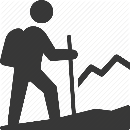 Hiking On Mountain Icon Clipart Hiking Computer Icons - Hiking On Mountain Icon (512x512)