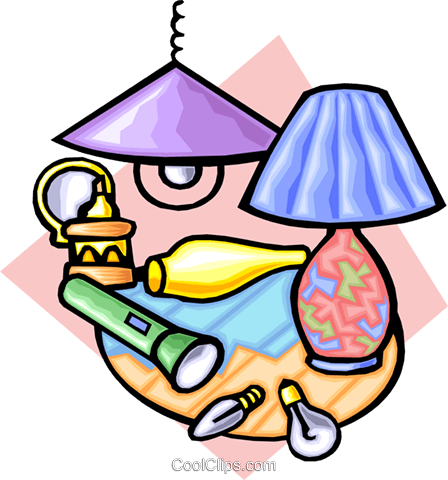 Things That Shed Light Royalty Free Vector Clip Art - Things That Shed Light Royalty Free Vector Clip Art (448x480)