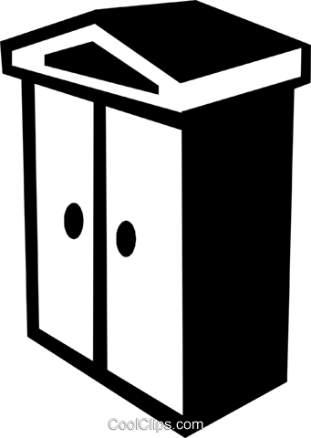 Work Shed Royalty Free Vector Clip Art Illustration - Mail Carrier (341x480)