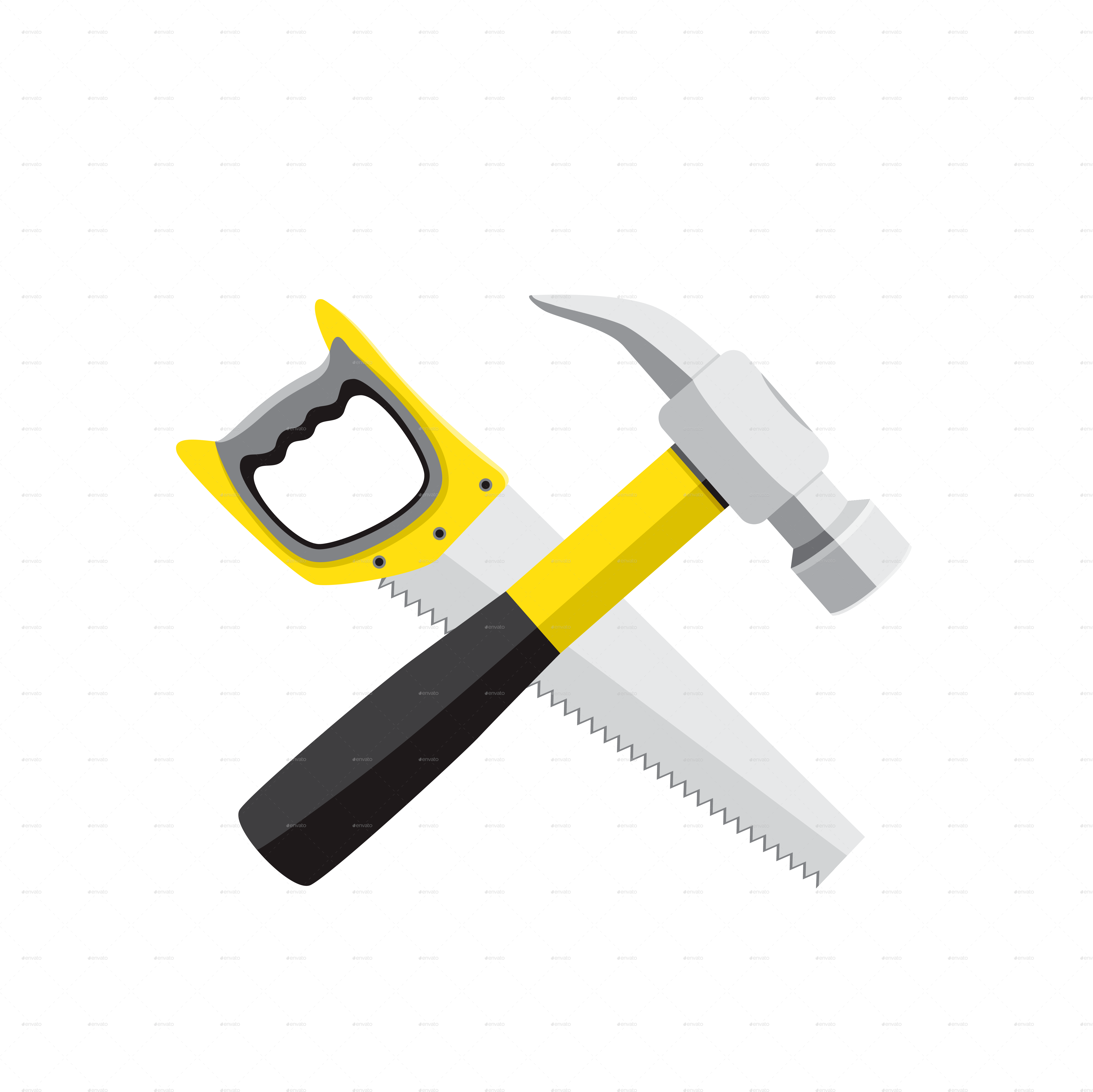 Hammer And Saw Png (4961x4961)