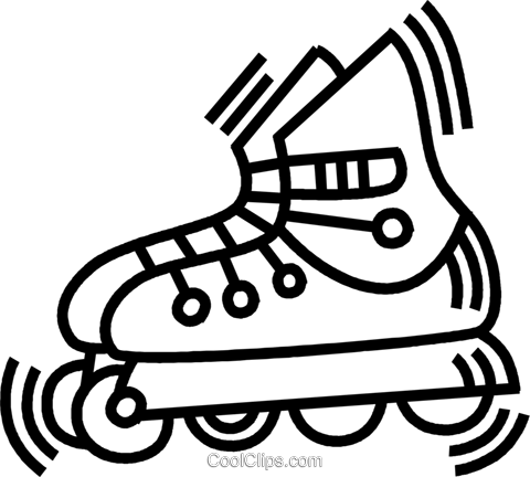 Blade Clipart Drawing - Roller Blade Clip Art (480x432)