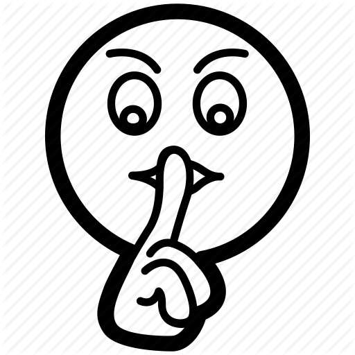 Smile Clipart Smiley Face Clip Art - Silent Smiley Black And White (512x512)