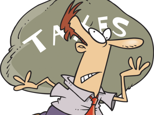 Tax Clipart Roman - Burden Of Tax Cartoon (640x480)