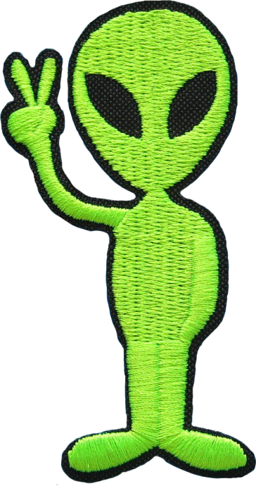 Alien And Sticker Image - Overlays Tumblr White Background Png (364x690)