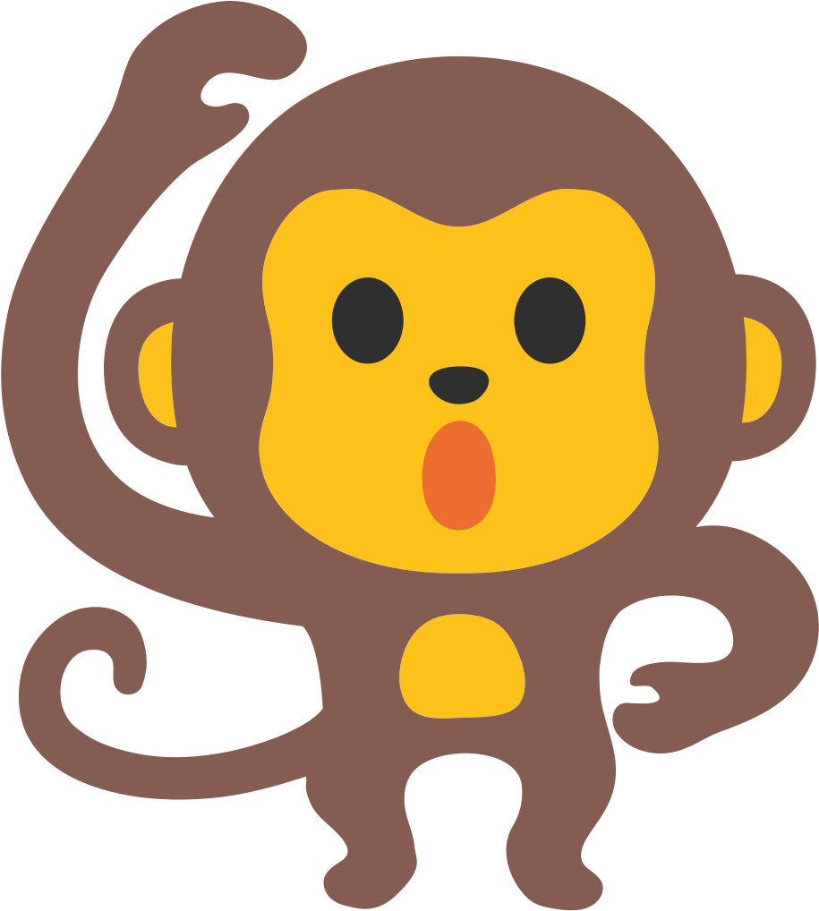 File Emoji U1f412 Svg Wikimedia Commons Free Clip Art - 🐒 Emoji (1024x1024)