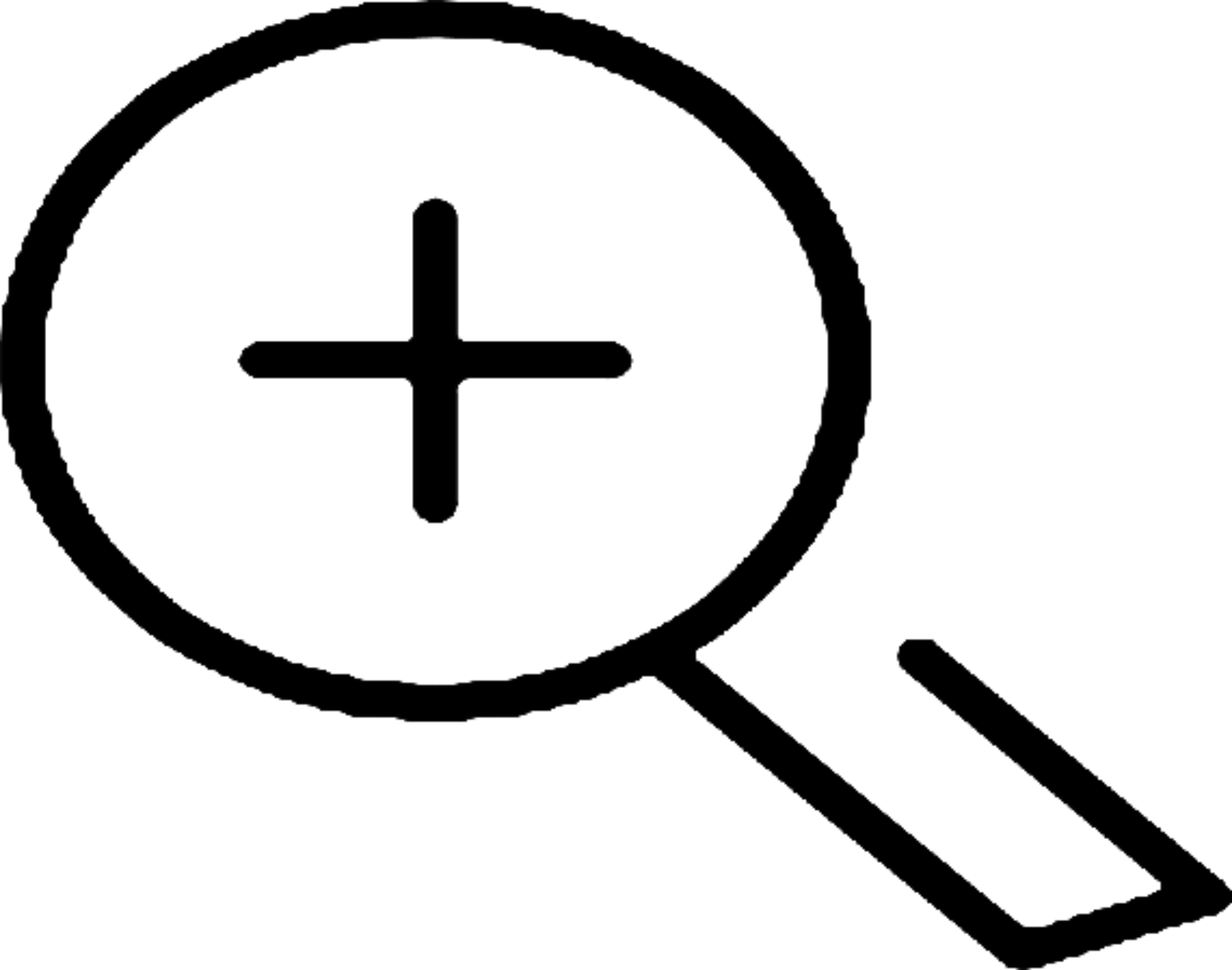 Big Image - Zoom Clipart Black And White (2400x1891)