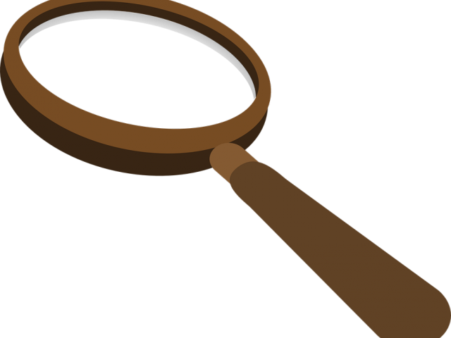 Loupe Clipart Lupa - Brown Magnifying Glass Clipart (640x480)