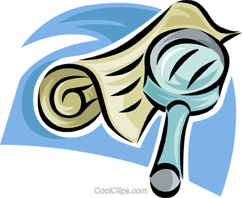 Lupa E Jornal Livre De Direitos Vetores Clip Art Ilustração - Illustration (480x392)