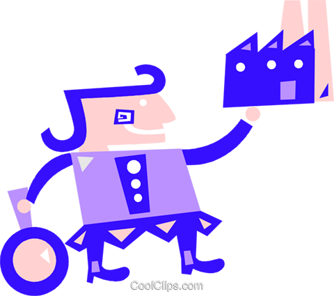 Mulher Com Lupa E Fábrica Livre De Direitos Vetores - Mulher Com Lupa E Fábrica Livre De Direitos Vetores (480x425)