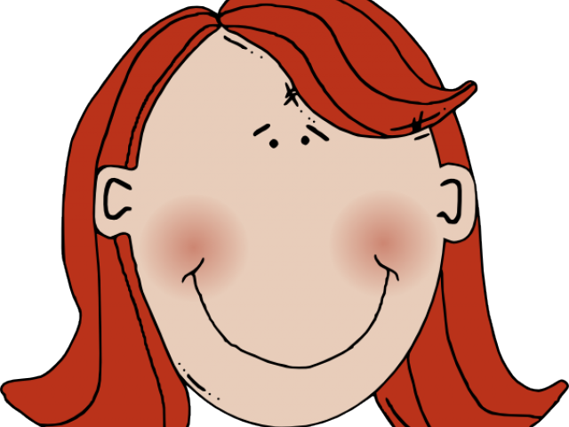 Red Hair Clipart Child Head - Girl With Red Hair Cartoon (640x480)