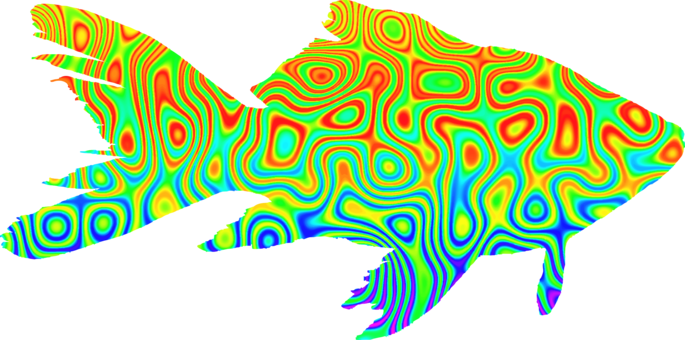 Psychedelia Drawing Computer Icons Fish Art - Psychedelic Drug Clipart (685x340)