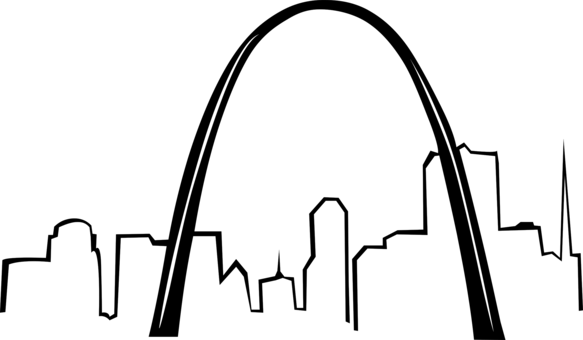 Gateway Arch Computer Icons Drawing Gothic Architecture - St Louis Arch Clip Art (583x340)