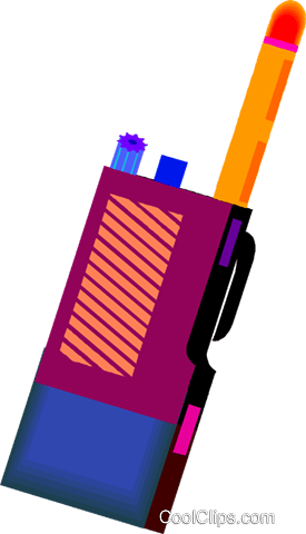 Walkie-talkie Talky Royalty Free Vector Clip Art Illustration - Walkie-talkie Talky Royalty Free Vector Clip Art Illustration (275x480)