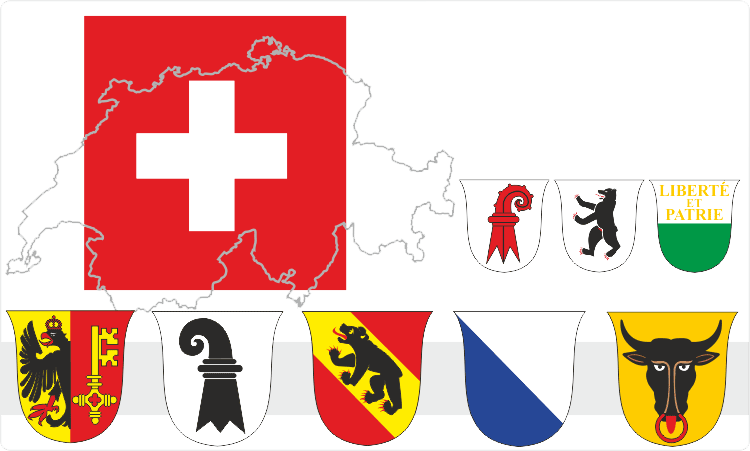 Heraldry Of Switzerland - Bern Coat Of Arms Rectangle Sticker (750x451)